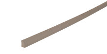 Feielist plast koksgrå - 10 x 16 x 3000 mm